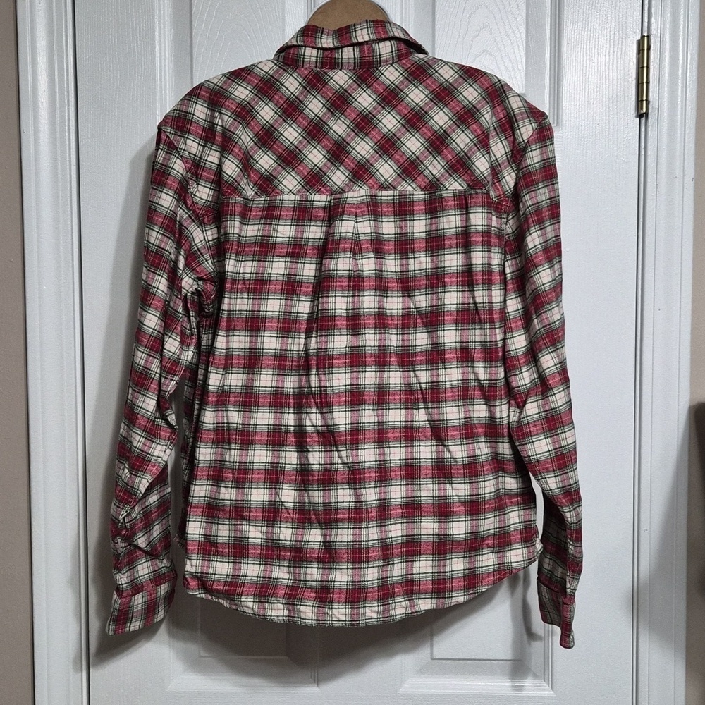 Alpine Design Red and White Plaid Button Down Shirt NWT Size M - Picture 4 of 12